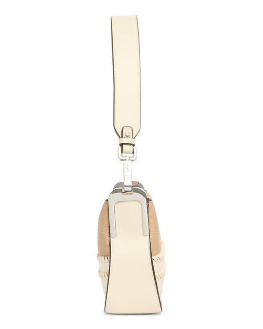 Calvin Klein Natural Fay Whipstich Canvas Shoulder Bag