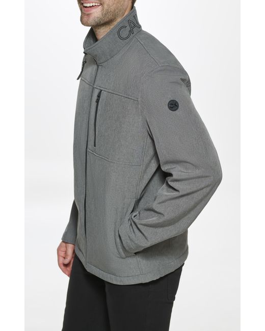 Calvin Klein Gray Infinite Stretch Soft Shell Jacket for men