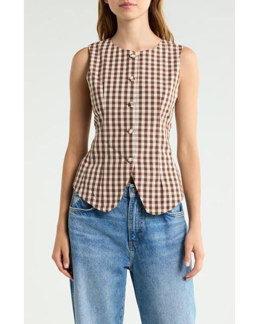 Vigoss Blue Gingham Vest