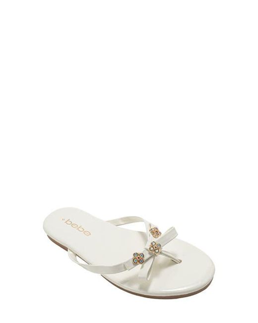 Bebe White Sandal