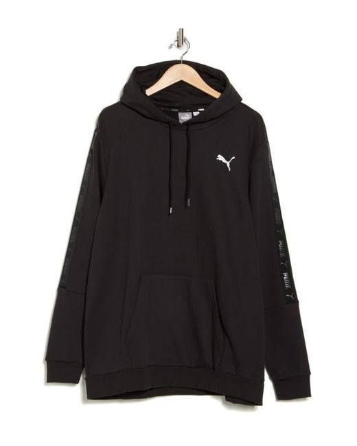 PUMA Embossed Tape Hoodie in Black for Men Lyst
