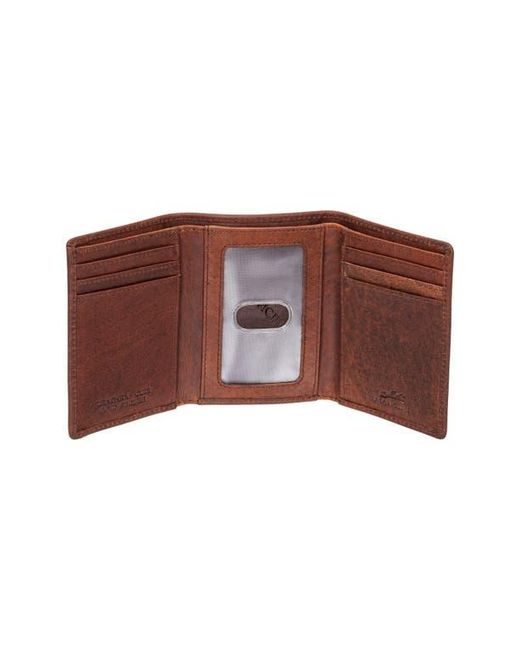Mancini Brown Rfid Trifold Wallet for men