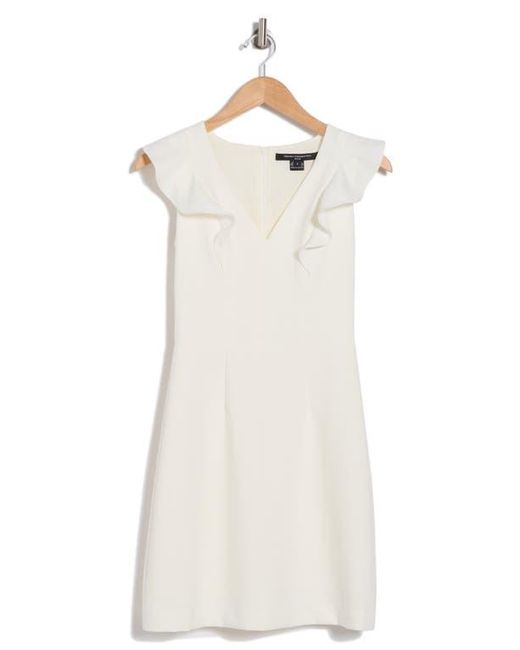 knee length dresses for ladies Whisper Sleeveless Ruffle Shoulder Dress – Hemline Winter Park