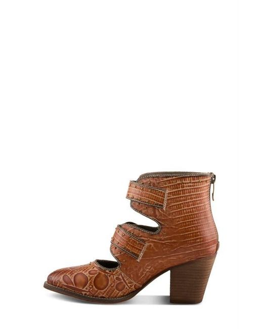 Spring Step Brown Notched Nature Buckled Bootie