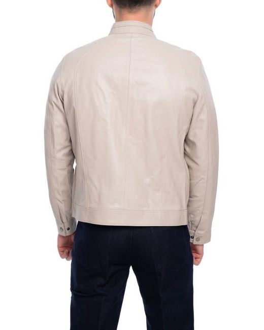 VELLAPAIS Natural Smooth Leather Jacket for men