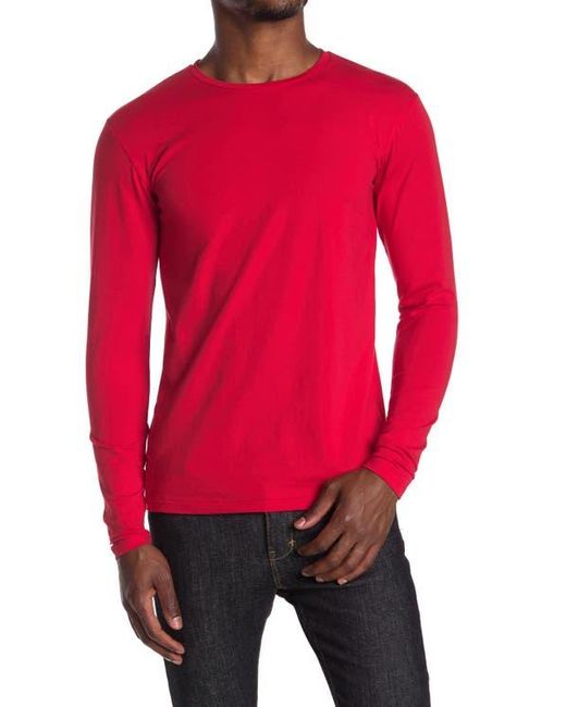 Xray Jeans Red Crewneck Long Sleeve T-Shirt for men