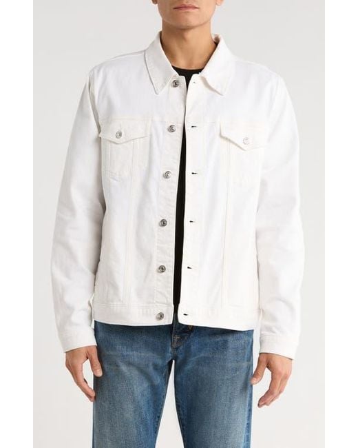 7 For All Mankind White Perfect Denim Jacket for men