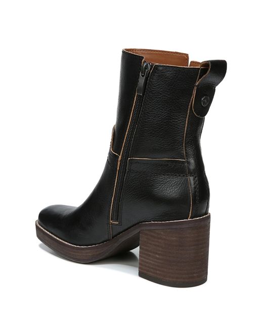 Franco Sarto Leather Evette Platform Boot in Black - Lyst
