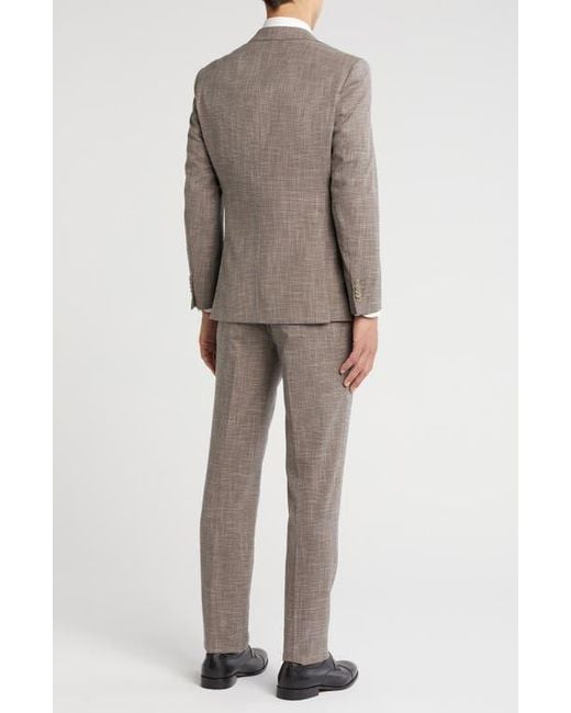 English Laundry Gray Two-Button Flat Front Suit for men