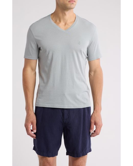 John Varvatos Gray Nash V-neck Cotton T-shirt for men
