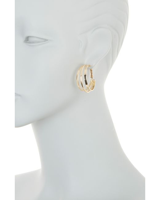 Nordstrom Metallic 30mm Triple Hoop Earrings