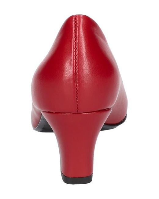 Easy Street Red Ballari Round Toe Pump