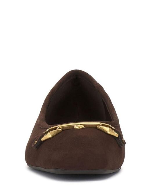 Vince Camuto Brown Virna Square Toe Flat