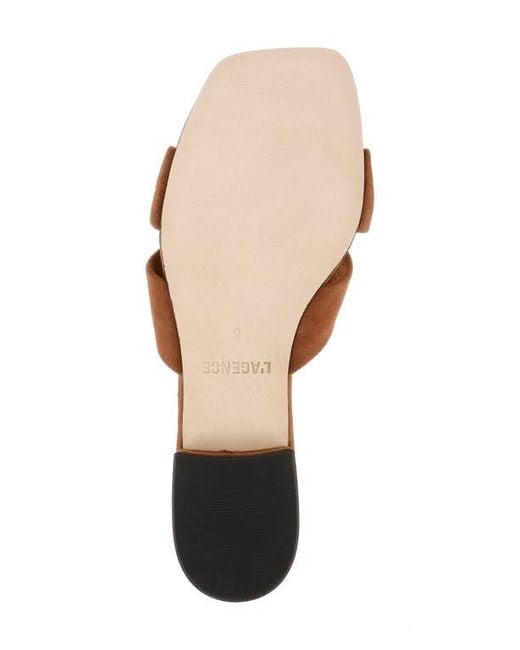L'Agence Brown Lea Slide Sandal