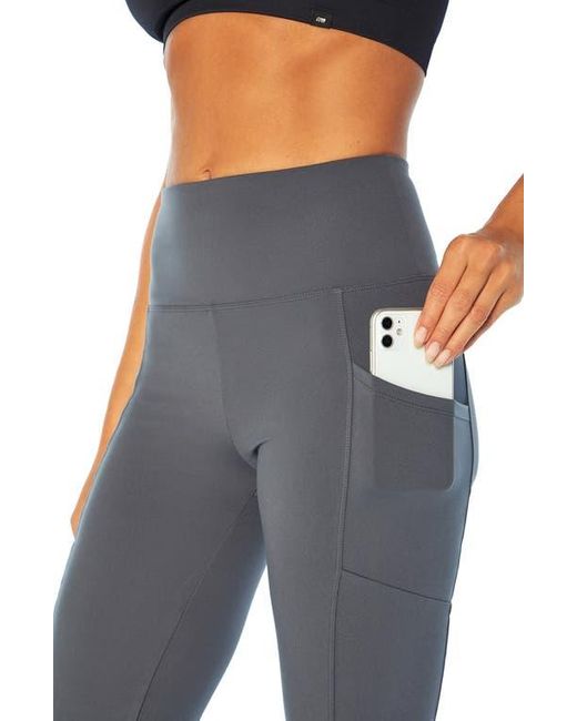 Marika Blue Eclipse Yoga Leggings with Moisture-Wicking Fabric