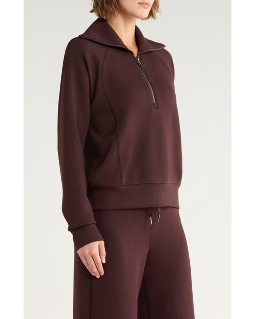 Spanx Red Airessentials Half Zip Sweatshirt