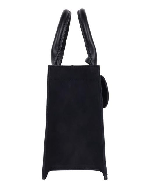 True Religion Black Top Handle Box Tote Bag