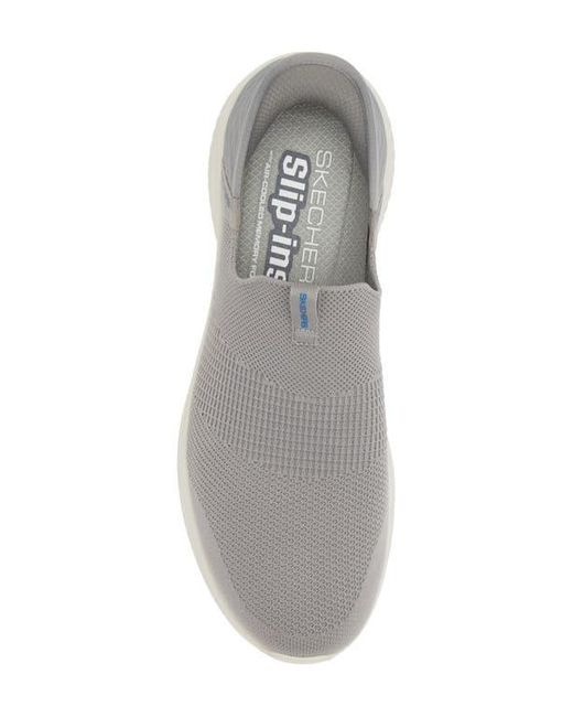 Skechers Gray Ultra Flex 3.0 Smooth Step Slip-On Sneaker for men
