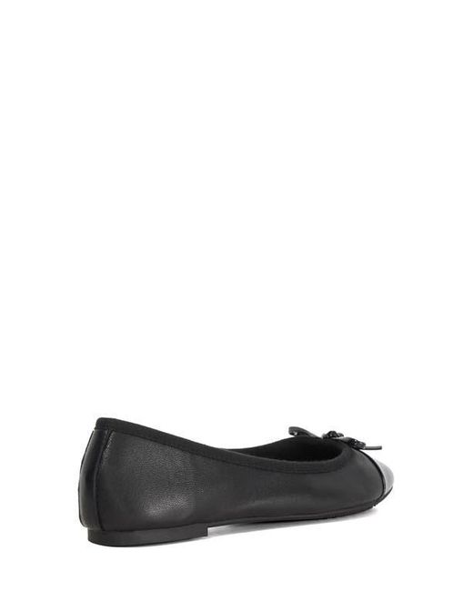 Dune Black Harpington Cap Toe Ballet Flat
