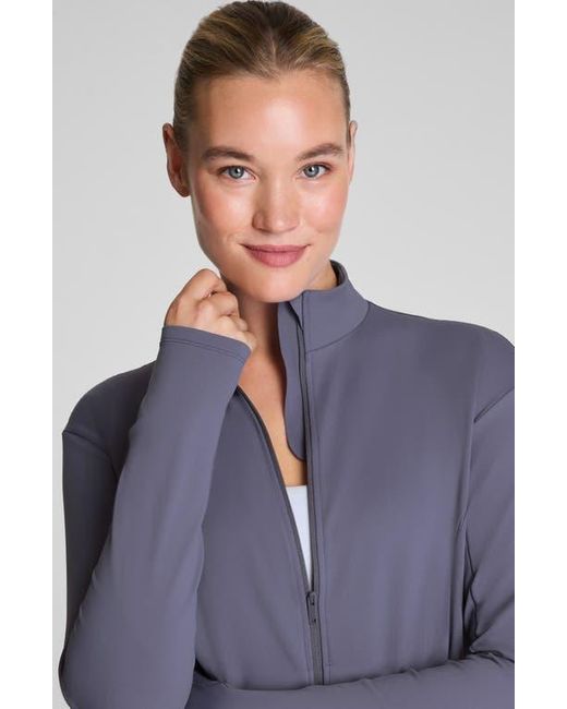 Spanx Purple Brushed Full Zip Jacket