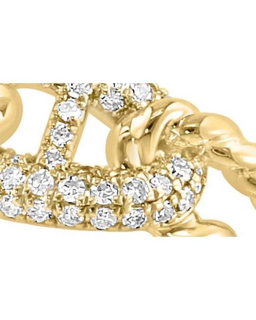 Effy Metallic Diamond Chain Ring