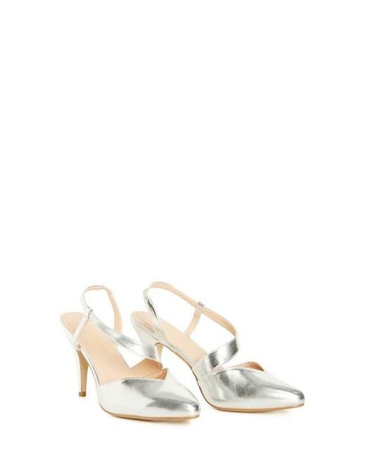 City Chic White Helen Slingback Pump