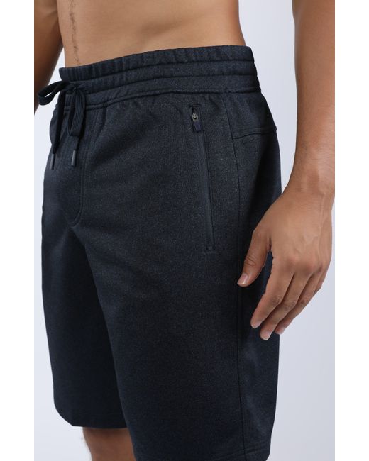 90 Degrees Blue 2 Secure Zip Pocket Performance Shorts for men