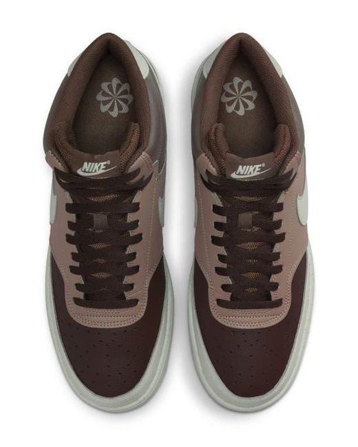 Nike Brown Court Vision Mid Next Nature Mid Top Sneaker for men