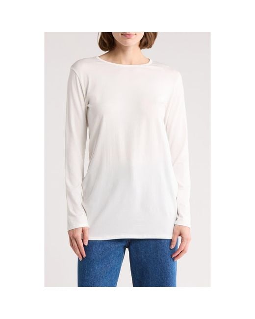 Go Couture White Basic Stretch Modal T-Shirt