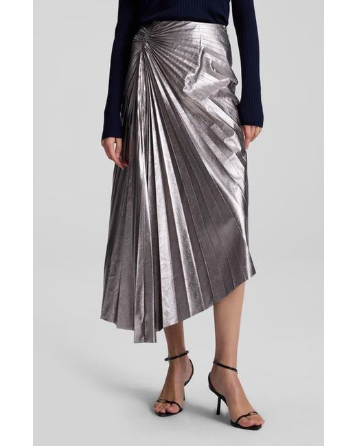 A.L.C. Black Tracy Asymmetric Hem Faux Leather Skirt