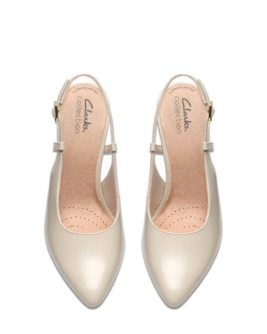 Clarks White Tammitha Slingback Pump