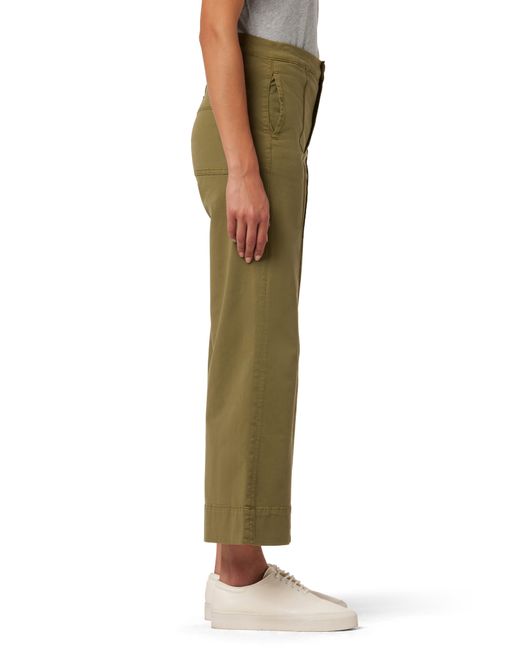 Joe's Jeans Green The Madison High Waist Ankle Wide Leg Trousers