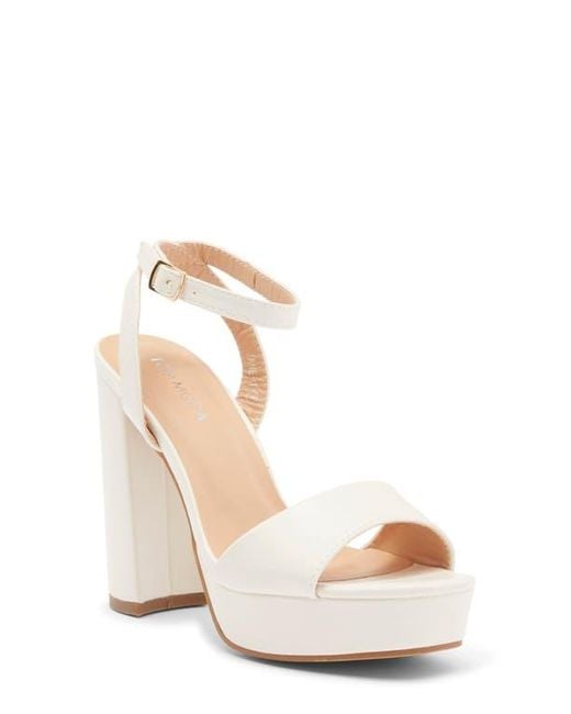 TOP GUY SHOES Natural Jane Platform Sandal