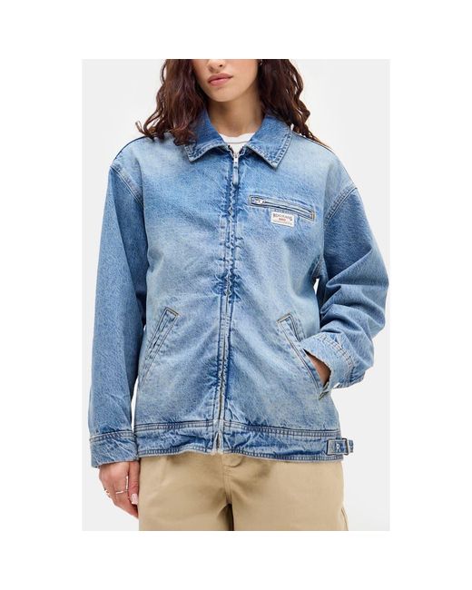 BDG Blue Luca Zip-Up Denim Jacket