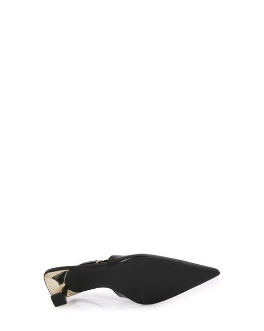 BERNESS Black Cassandra Kitten Heel Slingback Pump