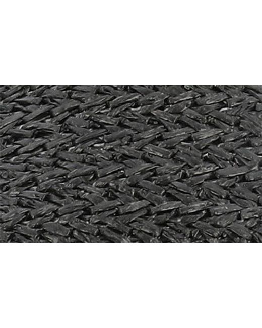 Journee Collection Black Starr Woven Platform Slide Sandal