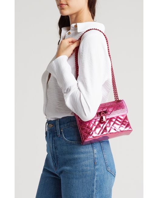 Kurt Geiger Pink Mini Brixton Lock Shoulder Bag