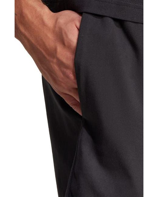 Adidas Black Essentials Linear Single Jersey Shorts for men