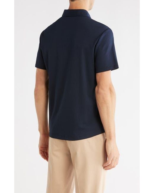 Robert Barakett Blue Glensea Short Sleeve Button-Up Knit Shirt for men
