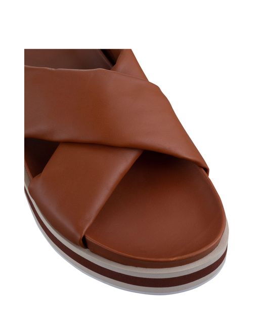 FRAME Brown Le Playa Platform Slide Sandal