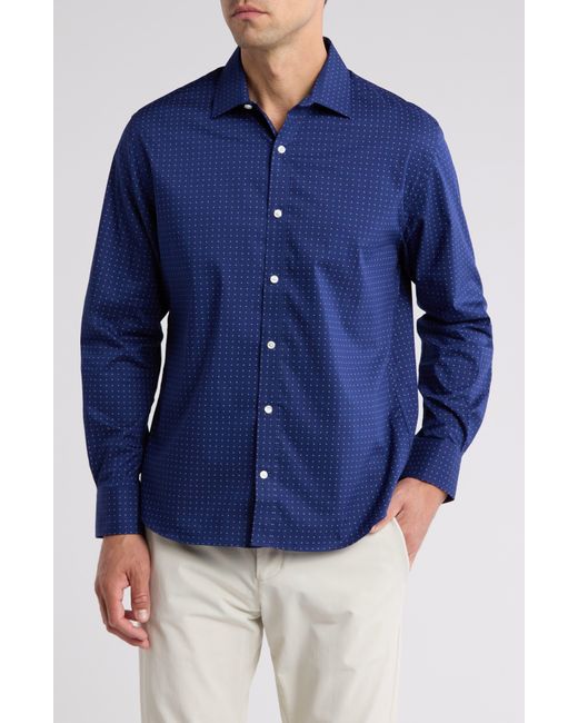 Tommy Hilfiger Blue All-season Stretch Slim Fit Button-up Shirt for men
