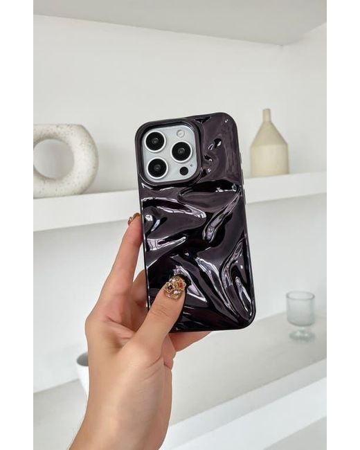 Auramma Black Crinkle Iphone 16 Pro Max Case