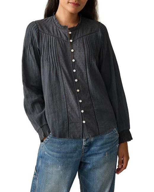 Faherty Brand Black Lily Organic Cotton Button-Up Shirt