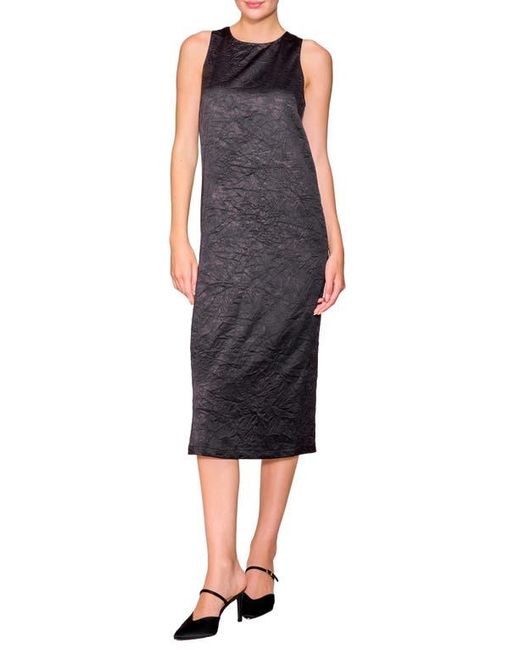 MELLODAY Black Textured Popover Shift Dress