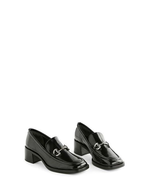 Reformation Black Noah Flare Heel Loafer