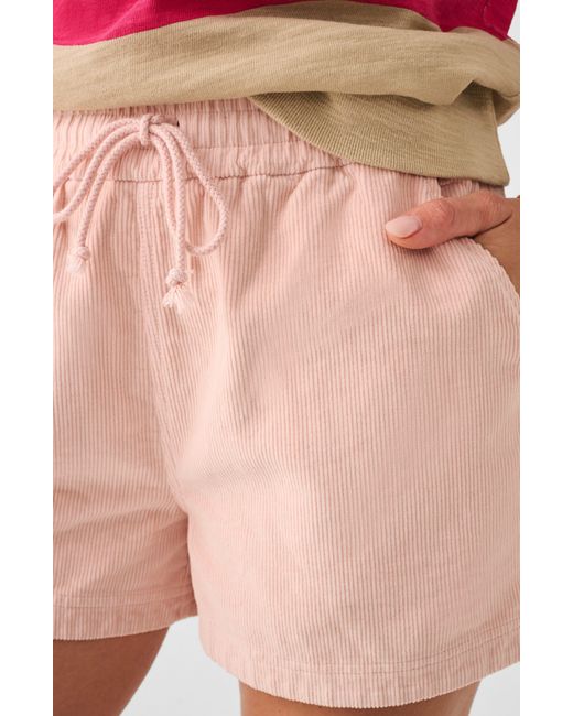 Faherty Brand Pink Corduroy Drawstring Shorts