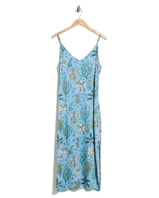 Printfresh Blue Eco Satin Nightgown