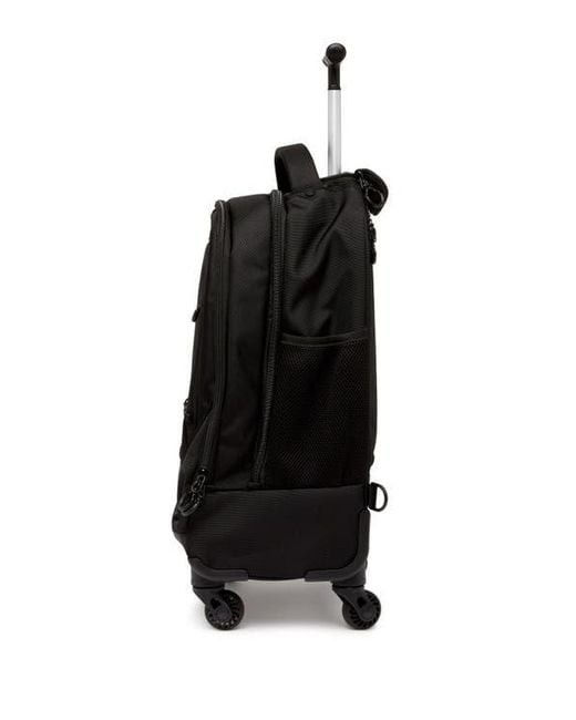 Kenneth Cole Black 1680D Poly 4 Wheel Roller Backpack for men