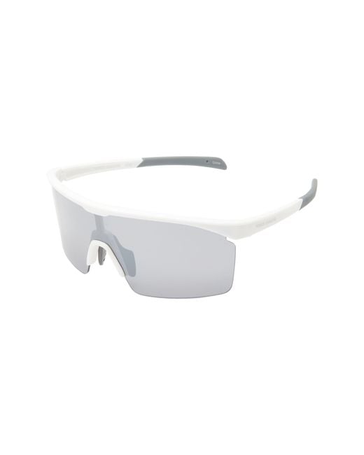 Vince Camuto Semi Rimless Shield Sunglasses in White for Men | Lyst