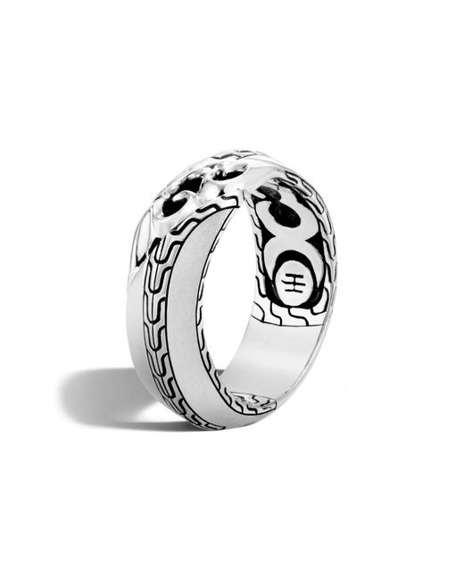 John Hardy White Chain Texture Ring for men